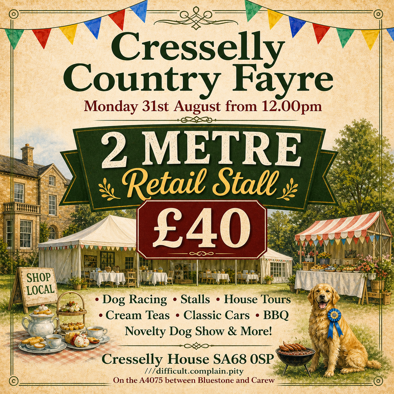 Cresselly Country Fayre - 2m Retail Stall photo